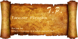 Tanczer Piroska névjegykártya